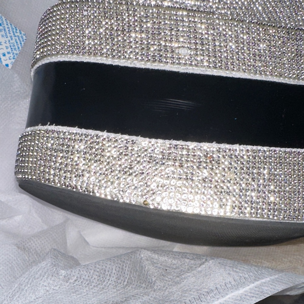 Current Mood Rhinestone Swirl boots HOW SWEET IT IS PLATFORM BOOTS - SILVER - Picture 5 of 10